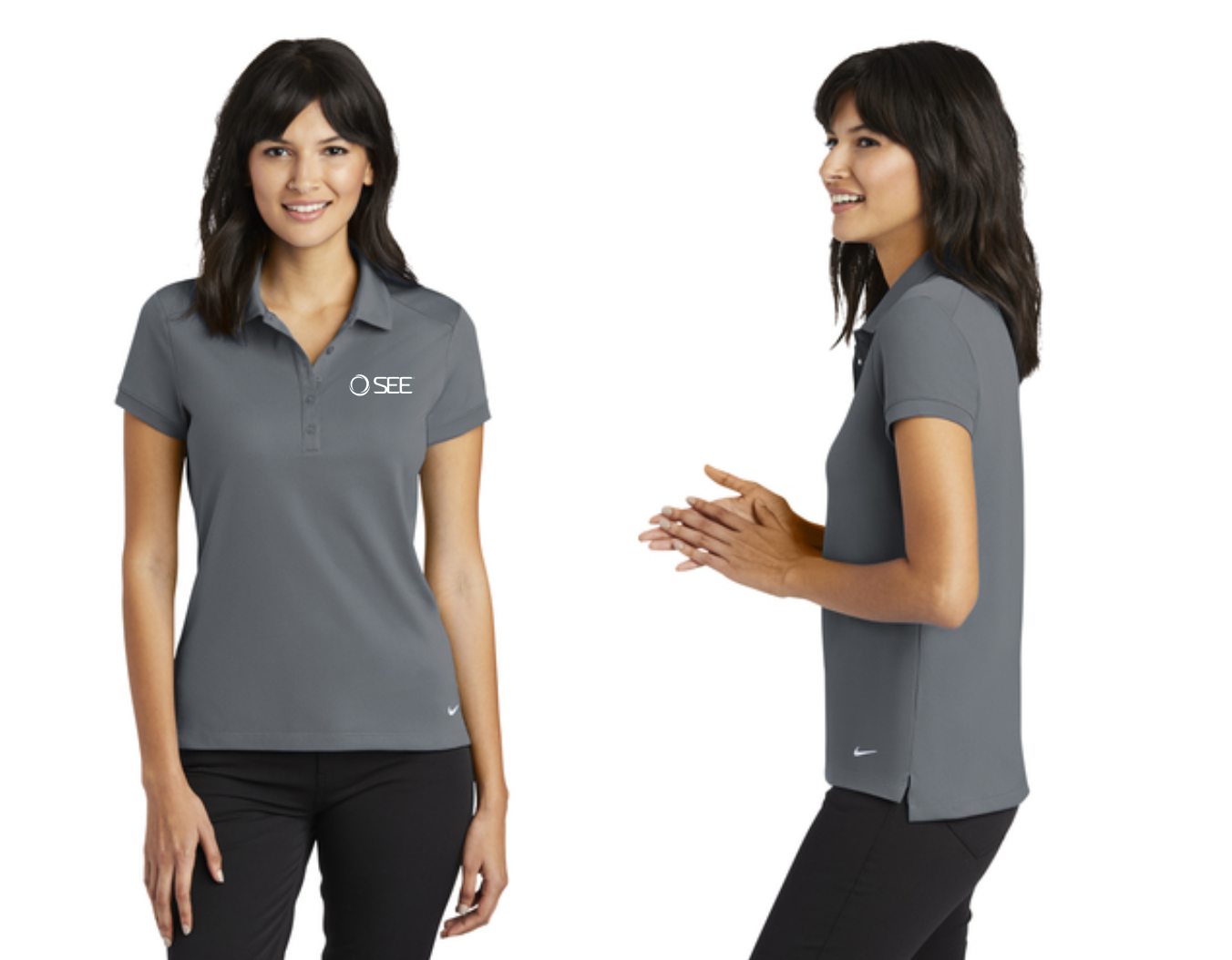 SEE - Nike Ladies Dri-FIT Solid Icon Pique Modern Fit Polo