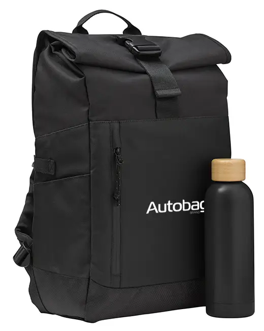 ECONSCIOUS ROLLTOP TRAVEL LAPTOP BACKPACK (AUTOBAG) - Image 4