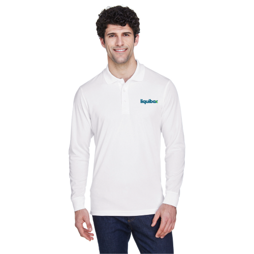 Core 365 Men's Pinnacle Performance Long-Sleeve Piqué Polo--(LIQUIBOX)