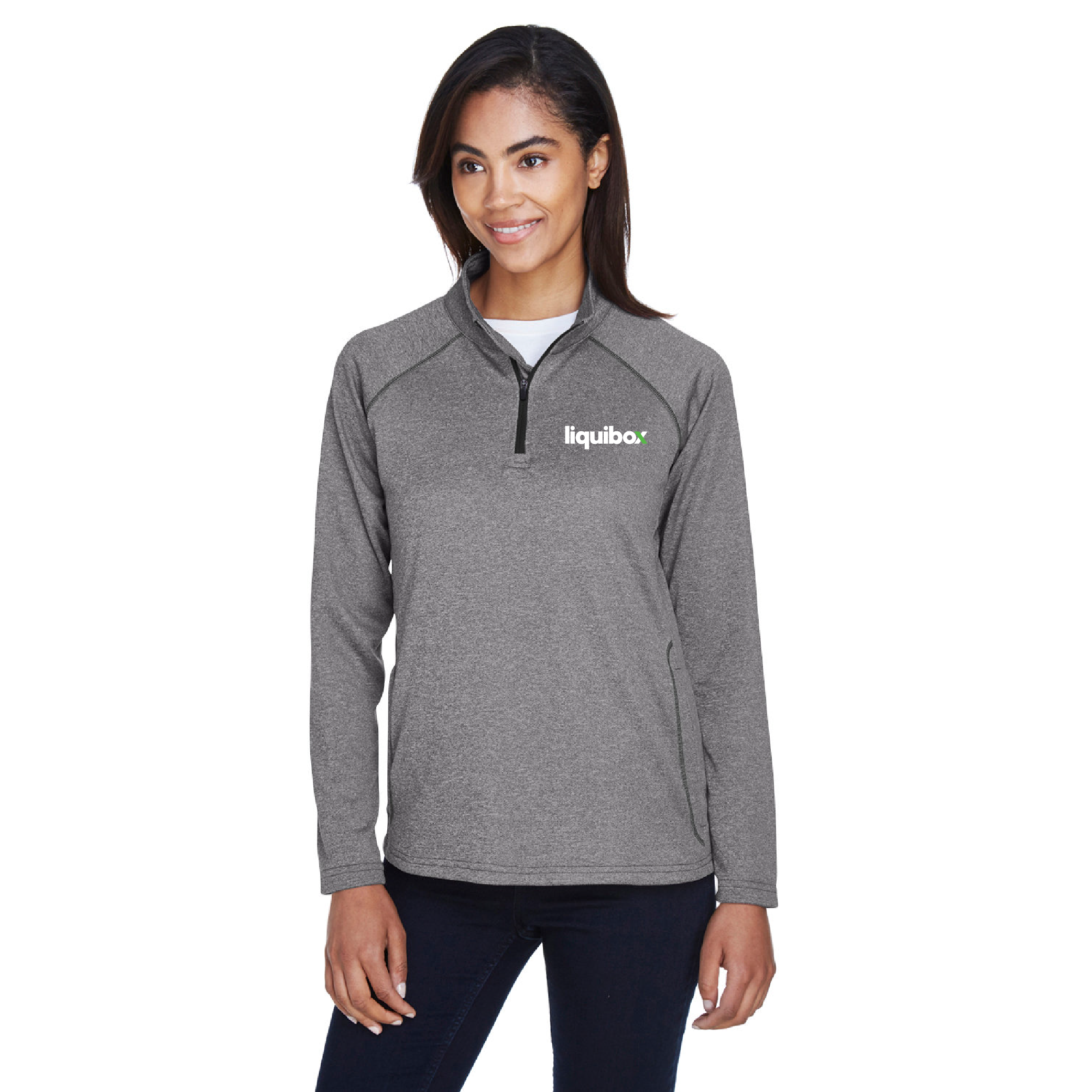 Devon & Jones Ladies' Stretch Tech-Shell® Compass Quarter-Zip--(LIQUIBOX)