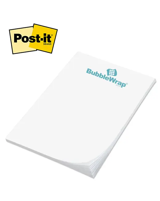 Post-it® Custom Printed Notes Full Color Program (4x6)--(BubbleWrap)